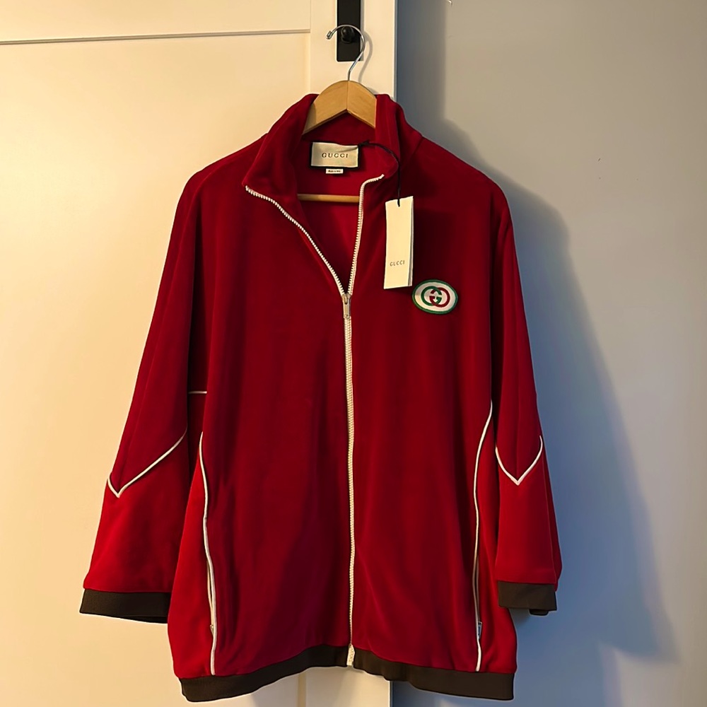 Gucci track jacket—runs big